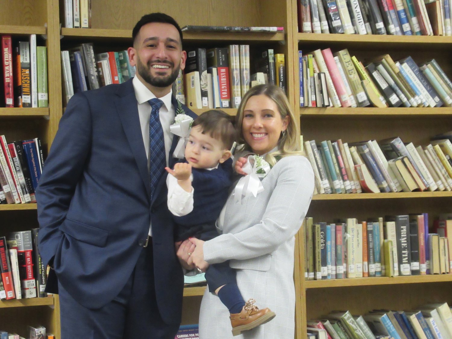 FIRST FAMILY: Johnston’s new first family includes Mayor Joseph Polisena Jr., his wife Samantha and their son Joseph Michael Polisena III.